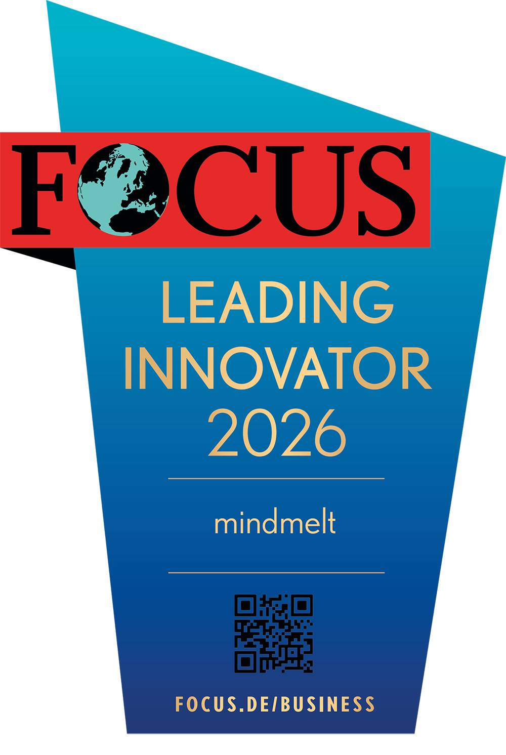 Auszeichnung Leading Innovator 2026 von FOCUS Business für mindmelt