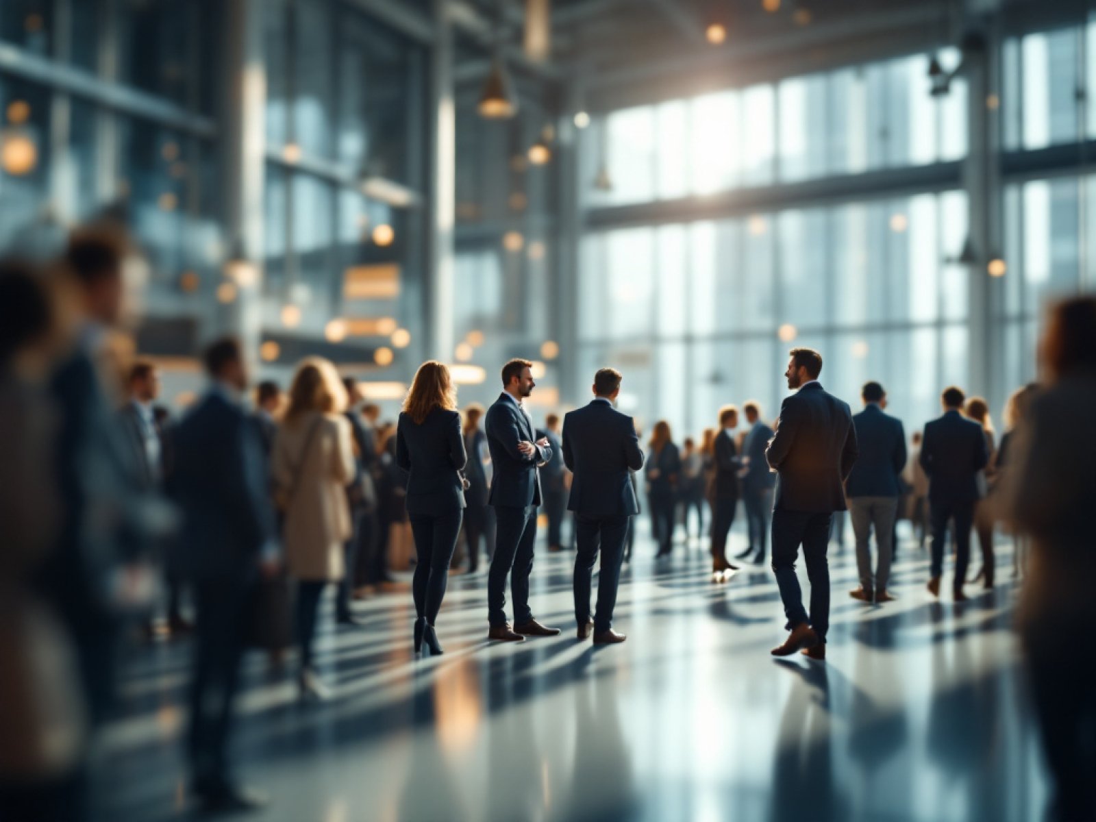 Fachmesse mit Gesprächsgruppen als Quelle externer Erwähnungen